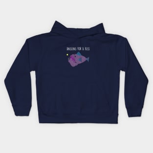 angling for a kiss Kids Hoodie